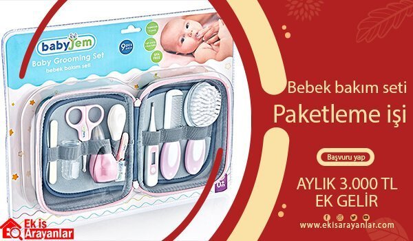 evde bebek bakım seti paketleme işi 1 bebek