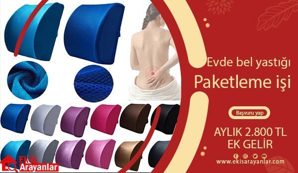 evde bel yastığı paketleme işi 1 bel