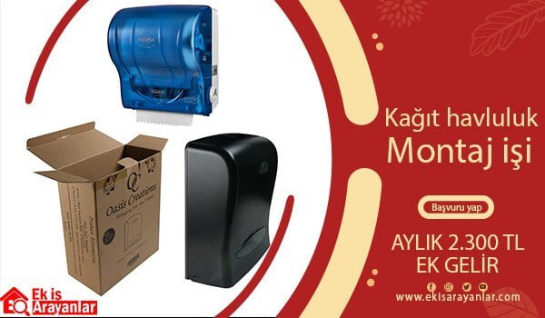 evde kağıt havluluk montaj işi 1 havluluk