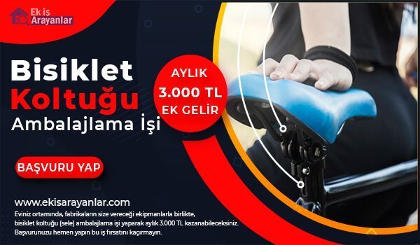 evde bisiklet koltuğu (sele) ambalajlama işi 1 bisiklet
