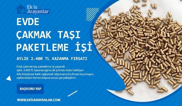 evde çakmak taşı paketleme işi 1 çakmak