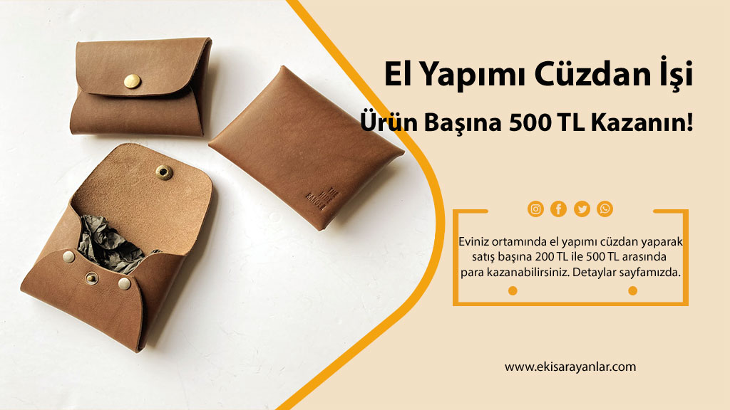 kişiye özel el yapımı cüzdan üreterek para kazanma 1 cüzdan