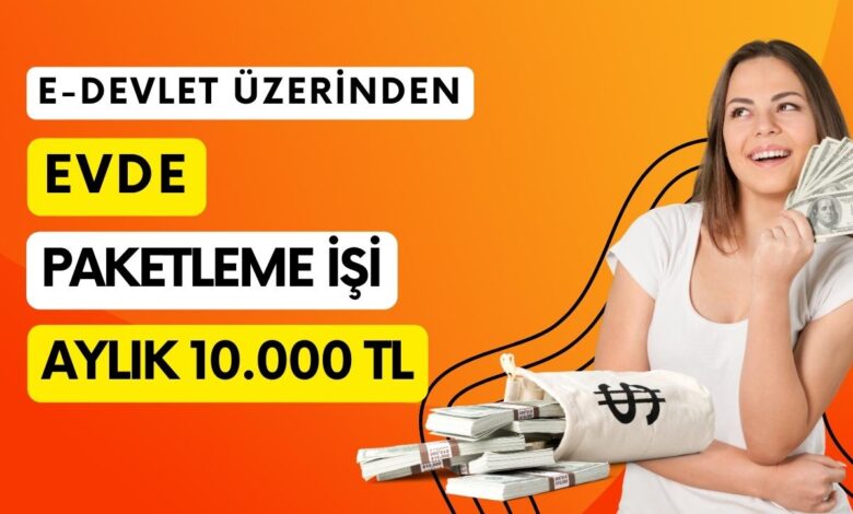 e-devlet üzerinden evde paketleme i̇şi - aylık 10.000 tl 1 e-devlet